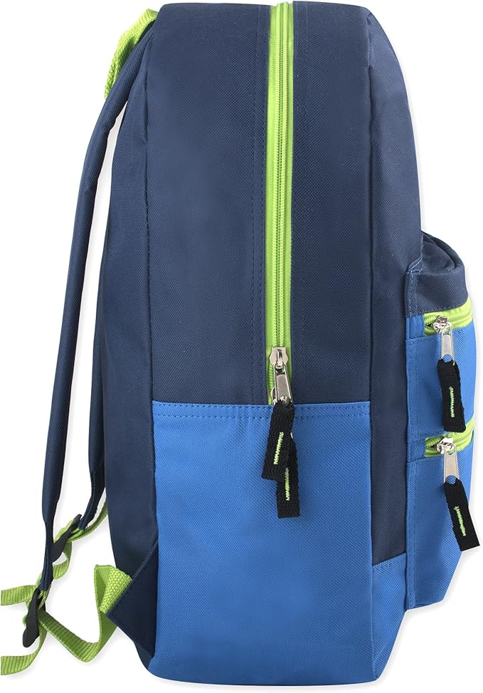 Trail maker Multi Pocket Multicolor Backpack with Adjustable Padded Straps