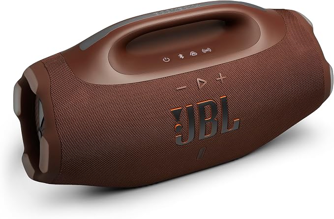 JBL Boombox 4 - Most Powerful JBL Portable Waterproof Speaker with Massive JBL Pro Sound, Up to 34 Hours of Playtime, & Multi-Speaker Connection by Auracast™ (Brown)