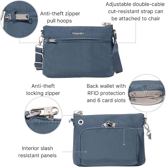 Baggallini Securtex™ Anti-Theft Memento Crossbody