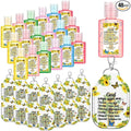 Frienda 24 Pcs Christian Scented Hand Sanitizer with 24 Keychain Holders Gift Set for Women, 1oz Bible Verse Religious Gifts, Mother's Day Appreciation Gifts for Church Favors
