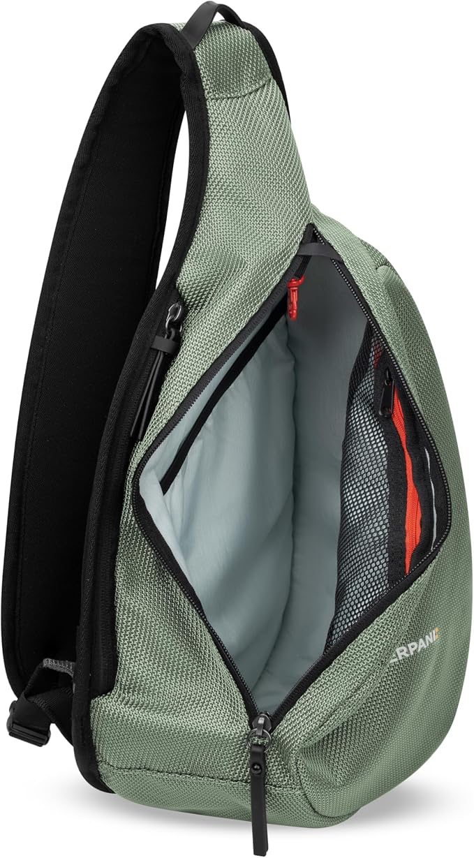 Sherpani Esprit, Anti Theft Sling Bag, Right-Handed Sling Purse, 10L Travel Bag, Crossbody Backpack, Travel Gift, Fits 10 Inch Tablet (Aloe Mist)
