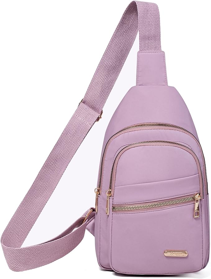 Banelu Crossbody Sling Backpack Sling Bag for Women, Small Chest Bag Daypack Fanny Pack Cross Body Bag for Hiking Traveling Outdoors