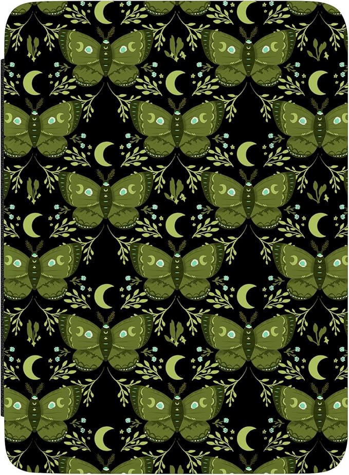 Casely Kindle Case | Mystic Moths | Green Twilight | Compatible with 7” Kindle Colorsoft and 7” Kindle Paperwhite (12th Gen 2024 Models)