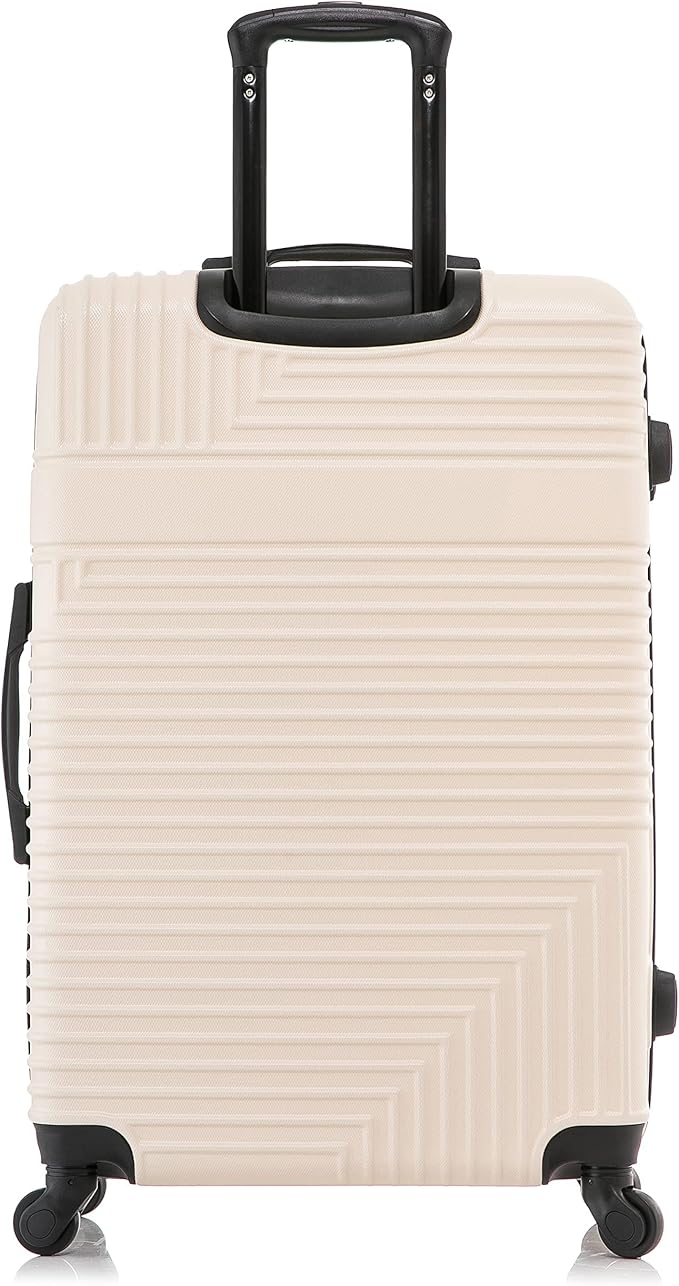 InUSA RESILIENCE Luggage with Spinner Wheels | Durable Lightweight Hardside Suitcase, Spacious Travel Bag with Handle and Trolley | 28-Inch Large Checked Luggage | Sand