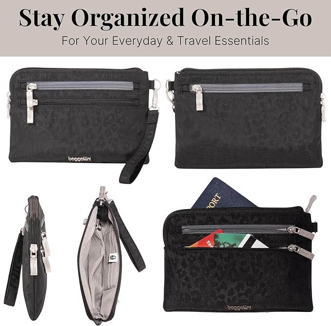 Baggallini Women's Rfid Currency Organizer Wristlet