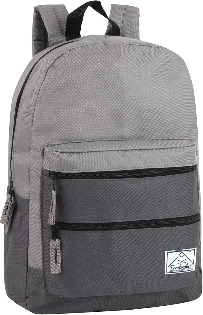 Trail maker Multi Pocket Multicolor Backpack with Adjustable Padded Straps