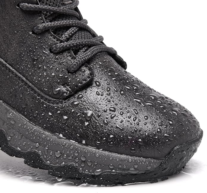 SHULOOK Non Slip Work Boots for Women Slip-Resistant Shoes Waterproof Food Service Chef Kitchen Restaurant Working Casual Comfortable Ankle Boot Outdoor Walking Booties Sneakers