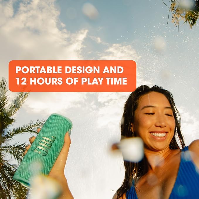 JBL Flip 6, Pink - Waterproof, Portable & Durable Bluetooth Speaker - Up to 12 Hours of Wireless Streaming - Includes Noise-Canceling Speakerphone, Voice Assistant Connect+