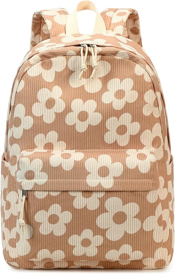 Bluboon School Backpack for Teen Girls Bookbags Elementary High School Corduroy Laptop Bags Women Travel Daypacks