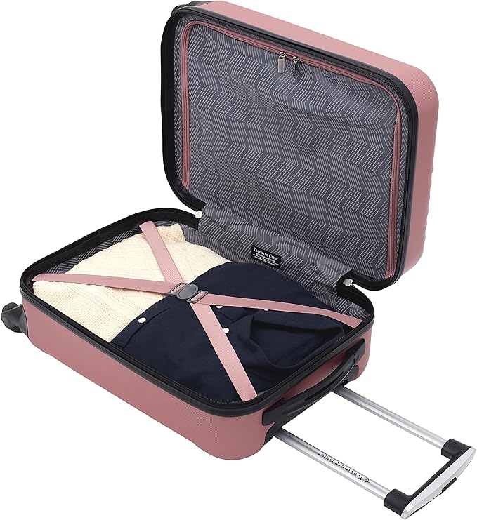 Travelers Club Cosmo Luggage, Rose Gold - 20 Inch, 20-Inch