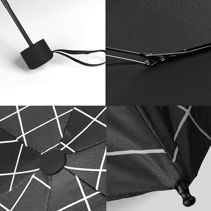 GAOYAING Compact Travel Umbrella with Case Sun&Rain Lightweight Small and Compact Suit for Pocket