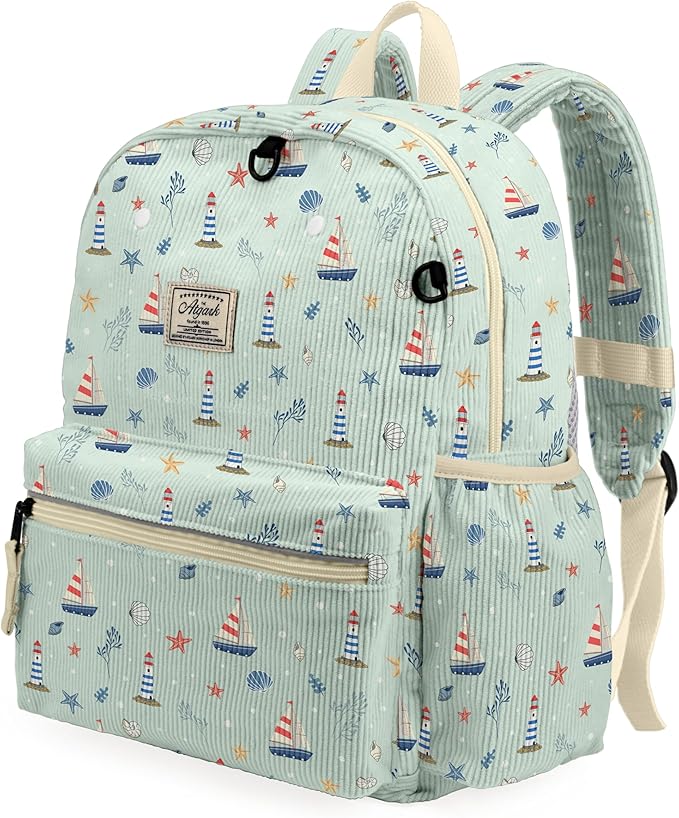 atgark Corduroy Toddler Backpack for Boys 2-5: Preschool Backpack for Boys