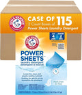 Arm & Hammer Fresh Linen Laundry detergent Sheets, Case of 115, travel pack