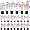 24 Pack Appreciation Teacher Gifts Bulk Scented Hand Sanitizers with Keychain Mini Hand Sanitizer Gel Bulk 1 oz Travel Size Back to School First Day of School Teacher Thank You Gift Employee