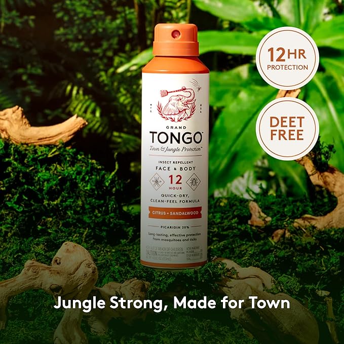Grand Tongo Insect Repellent Variety Pack, 12-Hour Mosquito & Tick Protection, Picaridin-Based, Water-Based, Lightweight, Quick-Drying, DEET Alternative, Face & Body Use, 3 Pack