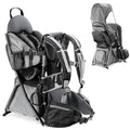 besrey Baby Backpack Carrier, Toddler Hiking Backpack with Safety 3-Height Seat, Adjustable Straps&Waist Belt, Foldable Frame Lightweight Large Capacity Child Carrier for Hiking (Silver Grey)