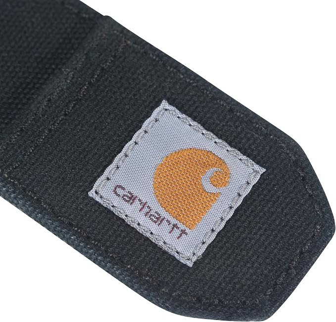 Carhartt Men's Casual Rugged Canvas Duck Belt, W/Antique Brass Buckle and Contrast Curdoroy Backing