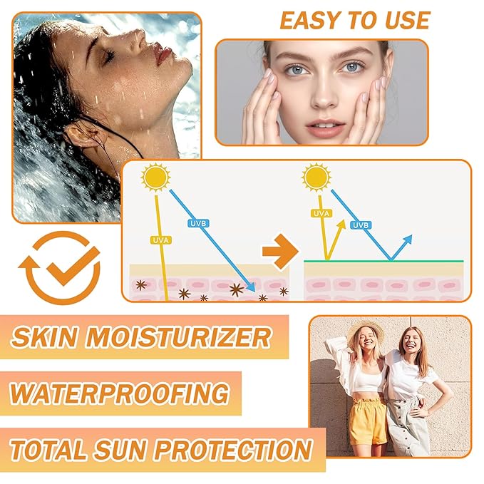 Face Sunscreen Cream SPF 50+,Moisturizing Sunscreen for Face,Long Lasting Refreshing Tinted Facial Moisturizer Sunblock for Women Men,Non-greasy Travel Size Facial Sun Screen Lotion P