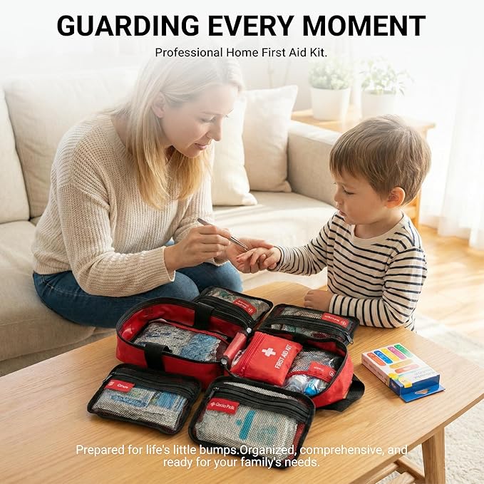556 Piece Premium Large First Aid Kit, Survival Medical Bag Labelled Compartments, Workplace Essential, Home & Sports, Molle Tactical Rip-Away Design, First Responders' Choice for Trauma
