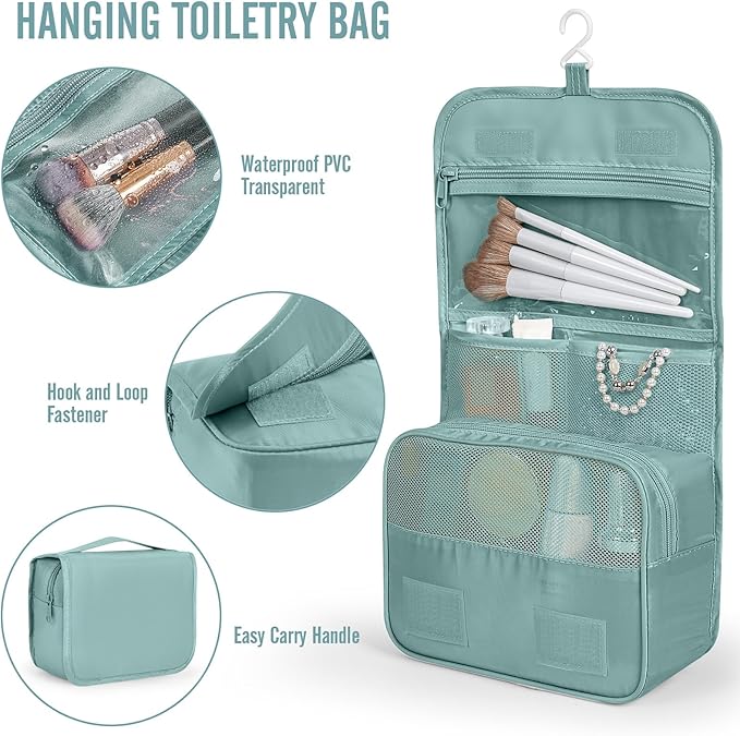 Veken 8 Set Packing Cubes for Travel Essentials, Suitcase Organizer Bags in 4 Sizes, Carry-On Luggage Accessories with Large Laundry Bag & Passport Holder, Must-Have for Airplane, Road Trip & Camping