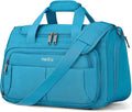 HanTrip Carry on Duffel Bag Foldable Duffle Bags for Travel, Under Seat Personal Item Bags for Airplanes, Weekender Overnight Mens Travel Tote Bag for Women Softside Carry on Luggage (Caribbean Blue)