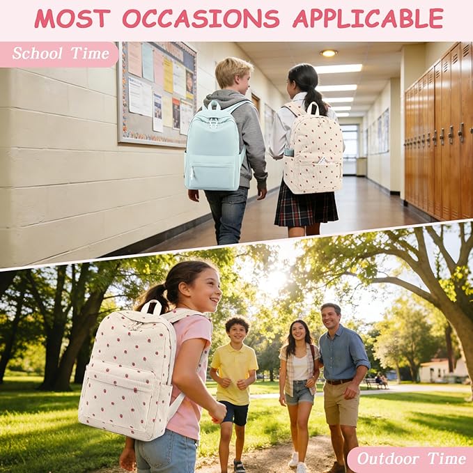 Bluboon School Backpack for Teen Girls Bookbags Elementary High School Corduroy Laptop Bags Women Travel Daypacks