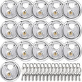 Chumia 16 Pack Padlocks Keyed Alike, Stainless Steel 2-3/4 Wide, 3/8 Shackle Disc Locks for Outdoor, Storage Units, Garages, Gym Lockers(Silver)