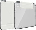TUDIA M-FLIP Detachable Clear Magnetic Case for Kobo Libra Colour (2024) - [Auto Wake/Sleep] Shockproof Slim Transparent Back Magnetic Fold Cover with Stylus Holder (Off White)
