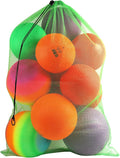 GSE Games & Sports Expert 24x36/30x40 X-Large Mesh Sports Equipment Drawstring Bag for Soccers, Basketballs, Footballs