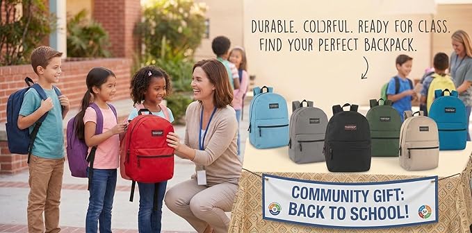 Trail maker Classic 17 inch Backpacks with Adjustable Padded Straps | School Backpacks for Girls, Boys (Khaki)
