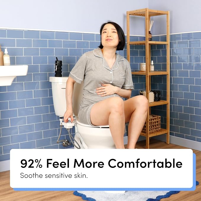 TUSHY Fresh Ultra-Slim Starter Bidet Attachment for Toilet | Non-Electric, Adjustable Water Pressure, Cool Water Rear Wash, Self-Cleaning | Elongated & Round Toilets, 10 Min Install, Matte Brass