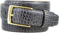 Genuine Full-Grain Cowhide Leather Dress Belt Solid Brass Gold Buckle 1-3/8'' or 1" Wide
