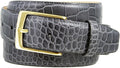 Genuine Full-Grain Cowhide Leather Dress Belt Solid Brass Gold Buckle 1-3/8'' or 1" Wide