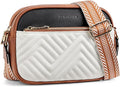 BOSTANTEN Quilted Crossbody Bags for Women Vegan Leather Purses Shoulder Handbags with Wide Strap