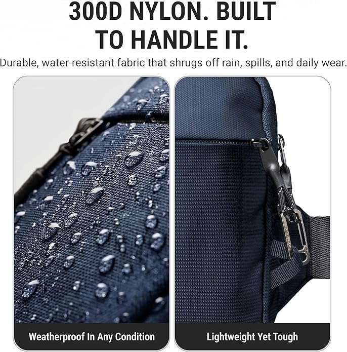 Travel Sling Bag for Men & Women - Small Water Resistant Crossbody Multipocket Chest Bag with Anti-Theft