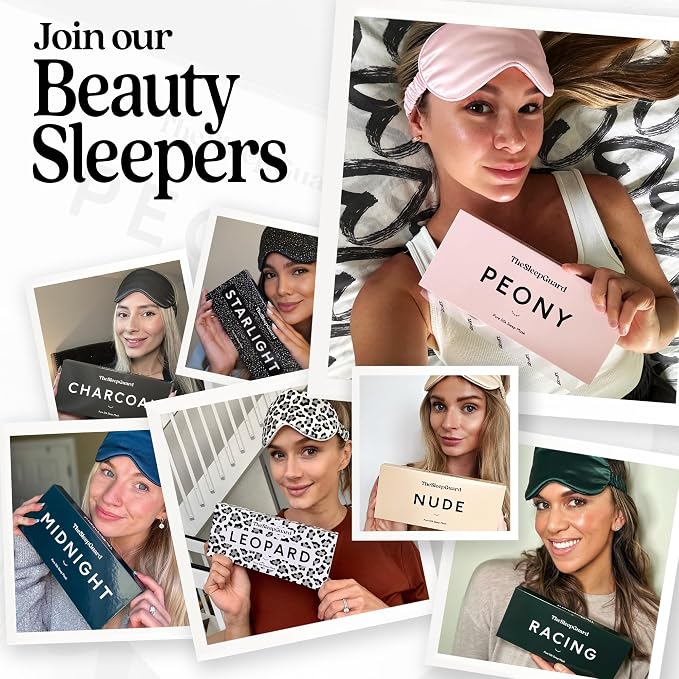 TheSleepGuard Pure Silk Sleep Mask [100% 6A Mulberry Silk, 22 Momme] Light Blocking Travel Essentials. Eye Masks for Sleeping. Black Oeko-Tex Blindfold. Eye Covers for Men & Women