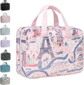 Everfun Travel Toiletry Bag with Hanging Hook and Leakproof Wet/Dry Compartments, Large Capacity Makeup Cosmetic Organizer for Women, 12x9x4.5 Inch, Urban Roam