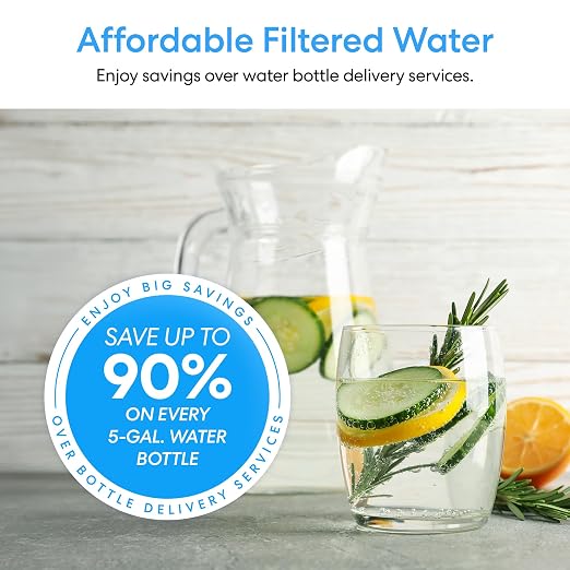 Brio 520 Series No Line Bottom-Loading Water Cooler with Built-in 2 Stage Water Filter Black