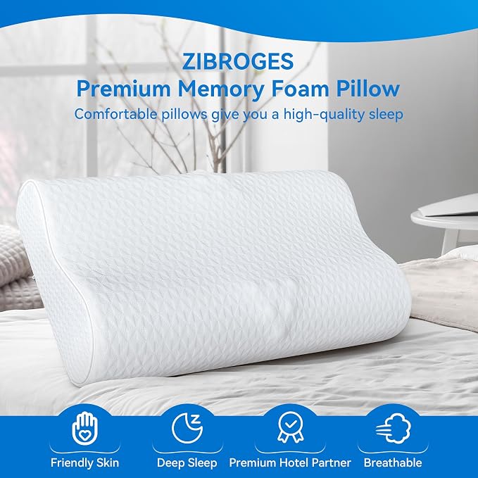 Pillow 16x24 inches - Hotel Down Bed Pillow for Sleeping, Bed Pillow for Back, Stomach, Side Sleepers
