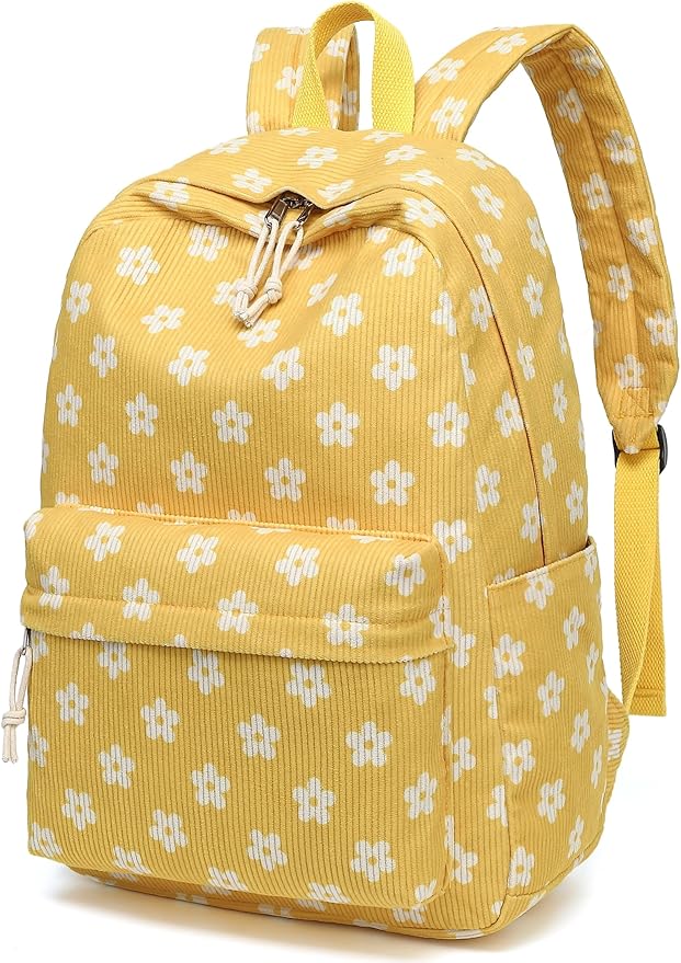 Bluboon School Backpack for Teen Girls Bookbags Elementary High School Corduroy Laptop Bags Women Travel Daypacks