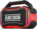 ANCOON Speakers Bluetooth Wireless: 80W(Peak) Loud Speaker with Bass, 20H Playtime, IPX6 Waterproof, Large Jobsite Speakers for Work, Outdoor, Workshop, Garage, Portable Speaker with TWS (Red)