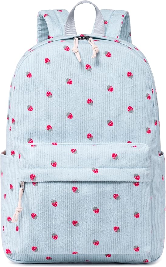 Bluboon School Backpack for Teen Girls Bookbags Elementary High School Corduroy Laptop Bags Women Travel Daypacks
