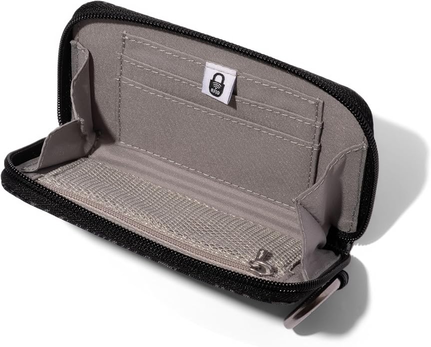 Baggallini Deluxe Card Case - Lightweight 5.5"x3.3" RFID Protected Womens Wallet Card Holder