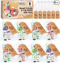 AZEN 8 Sets Bulk Gifts, Hand Cream and Lip Balm Bulk Set with Organza Bag Thank You Card, Baby Shower Wedding Gift for Guests, Bridal Wedding Favors for Guests, Mothers Day Gifts Stocking Stuffers
