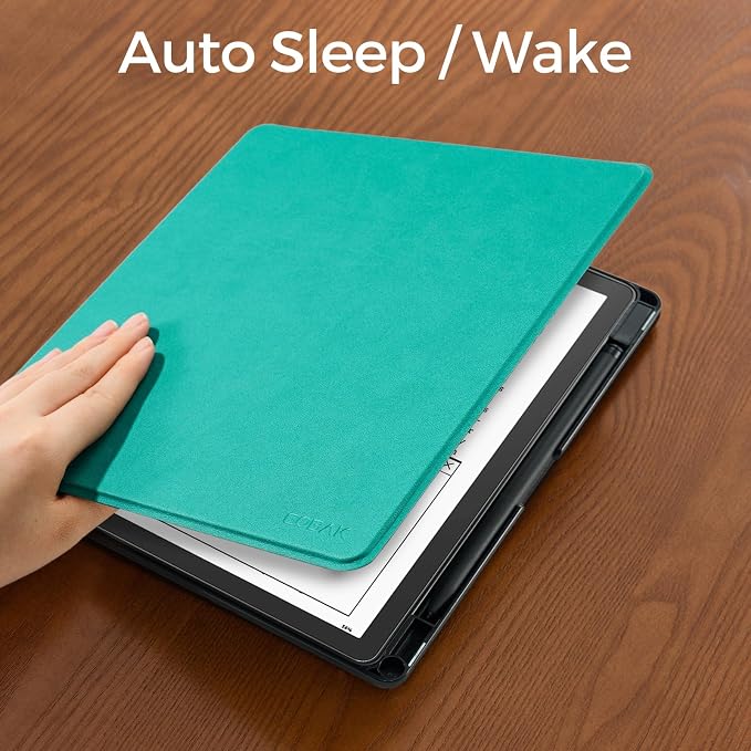 CoBak Case for Kindle Scribe - All New PU Leather Cover with Auto Sleep Wake Feature for Kindle Scribe 10.2" 2022 & 2024 Released with Pen Holder