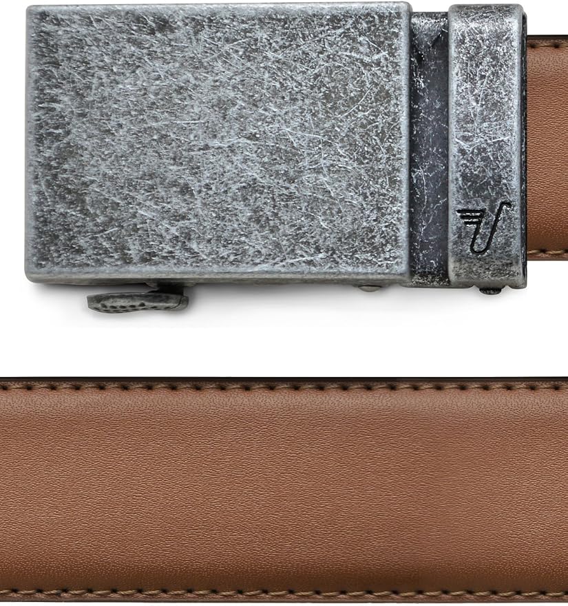 Mission Belt Men's Leather Ratchet Belt, 40mm Metal Collection