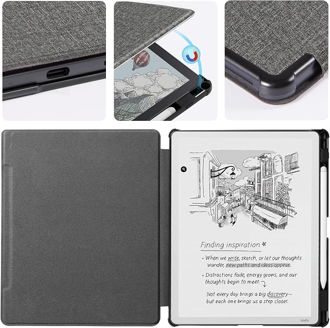 CoBak Case for 11" Kindle Scribe 3rd Generation 2025, Kindle Scribe Colorsoft - All New PU Leather Cover with Auto Sleep Wake, Pen Holder for Scribe 11" 2025 Released