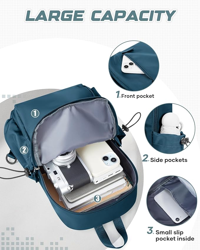 Blue Crossbody Sling Backpacks Sling Bag for Men Women, Small Shoulder Backpack, Anti Theft One Strap Motorcycle Backpack, Mini Tactical Chest Bags Daypack for Casual Travel Hiking Gym Outdoor Sports