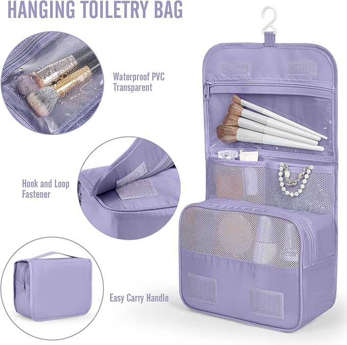 Veken 10 Set Packing Cubes for Travel Essentials, Suitcase Organizer Bags in 4 Sizes, Carry-On Luggage Accessories with Large Laundry Bag & Passport Holder, Must-Have for Airplane, Road Trip & Camping