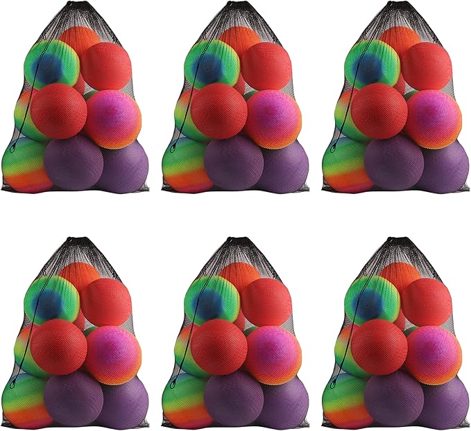 GSE Games & Sports Expert 24x36/30x40 X-Large Mesh Sports Equipment Drawstring Bag for Soccers, Basketballs, Footballs